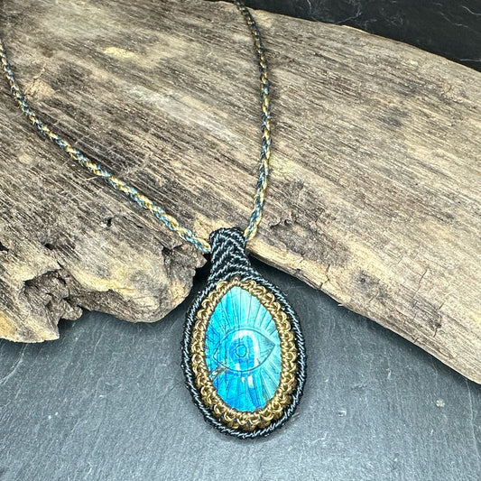 Carved Labradorite Necklace