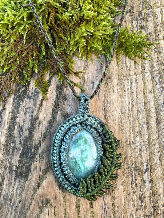 Seraphinite Fern Goddess Necklace