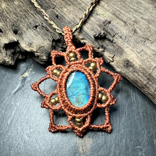 Labradorite Mandala Necklace