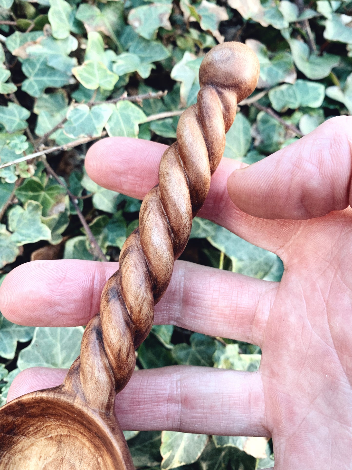 Coffee Scoop Made From Quilted Sycamore