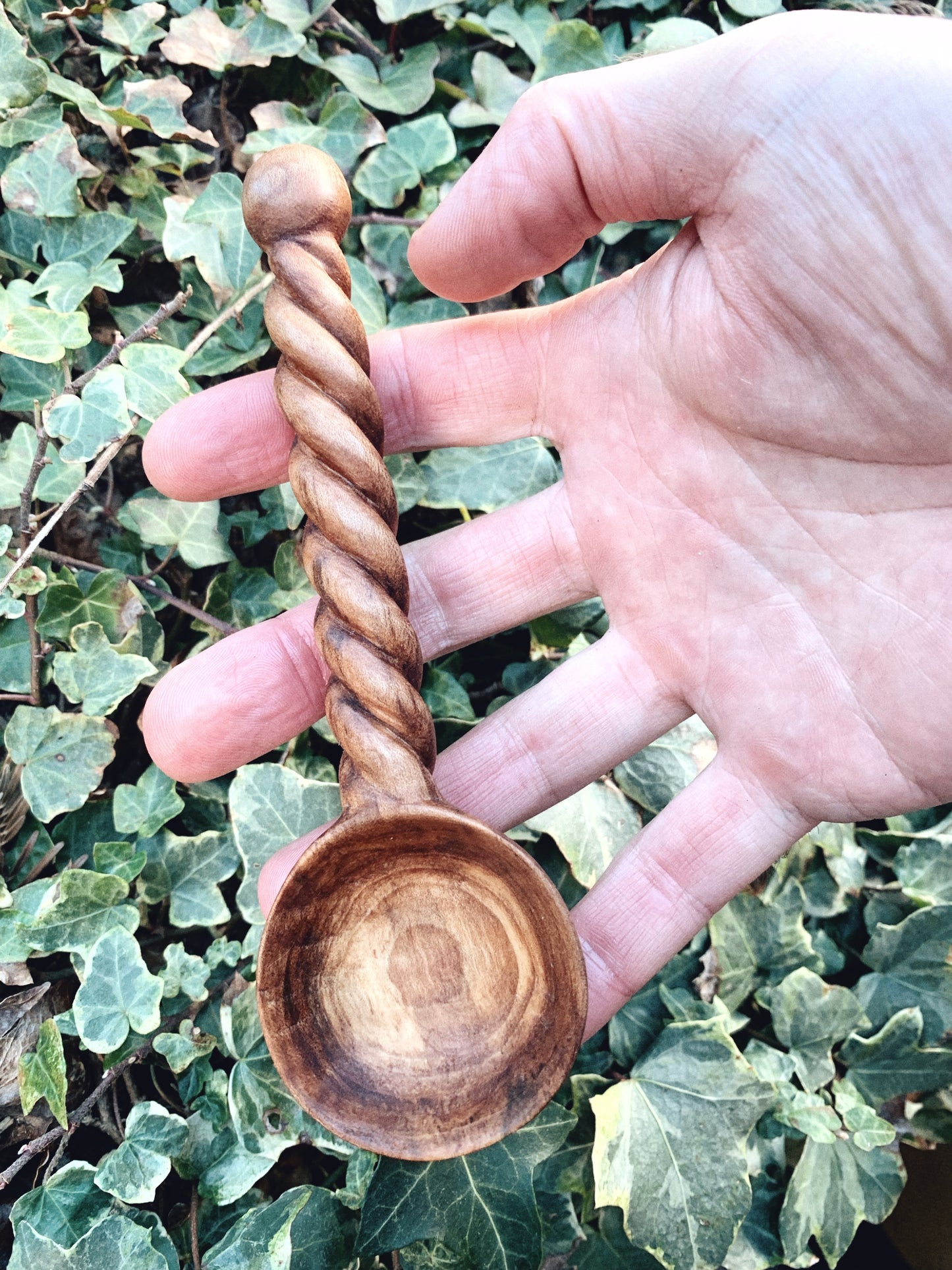 Coffee Scoop Made From Quilted Sycamore