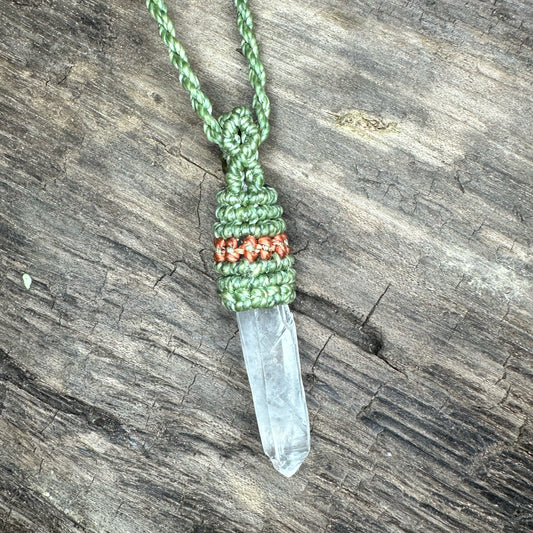 Clear Quartz Point Necklace